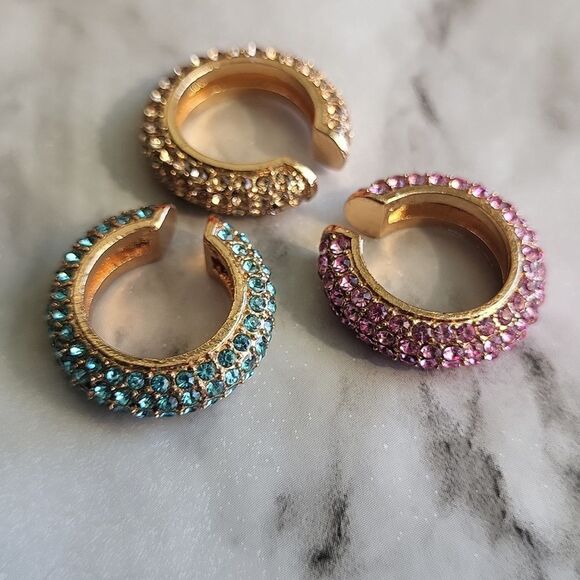 Rhinestone Ear Cuff Set Unique Shiny Decoration Retro Style Jewelry Exquisite - Picture 7 of 11